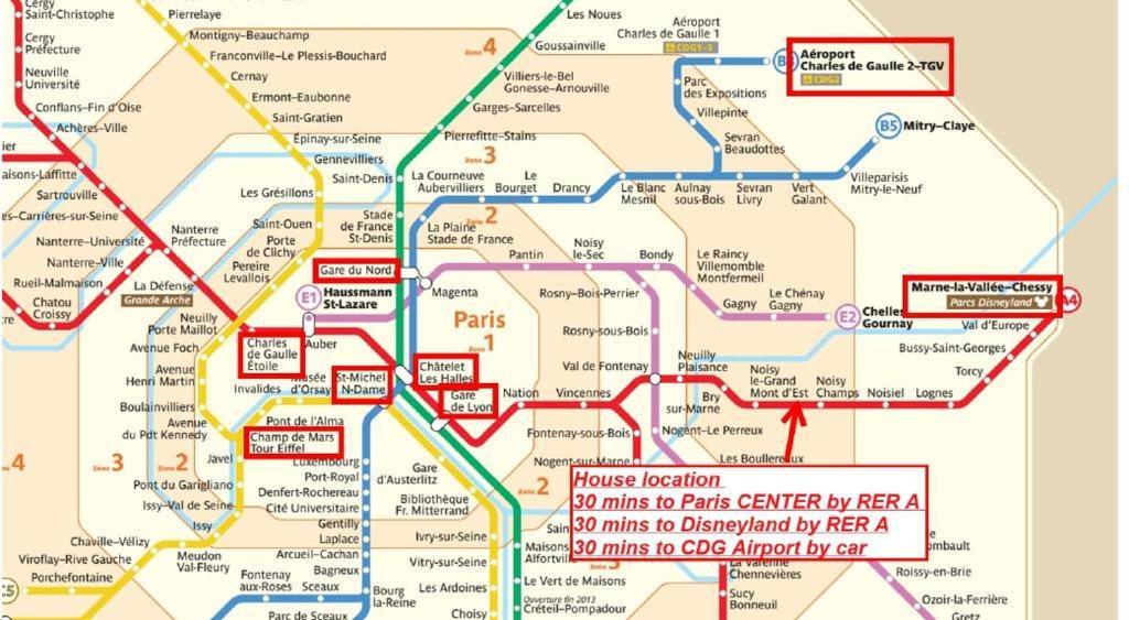 Chambre d'Hôtes Proche de Disneyland et Pas Loin de Paris Bussy-Saint-Georges Extérieur photo
